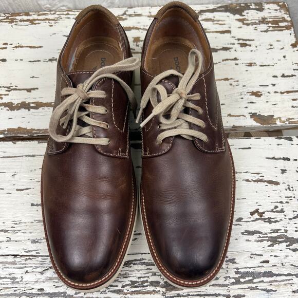 Dockers Oxford shoe men’s 8 Brown Leather lace up Good condition - Picture 7 of 10